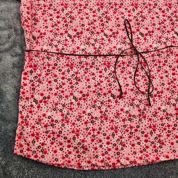 Nu Dimension Stretch Scrub Top Womens Large v neck floral print Nursing uniform - Picture 11 of 15